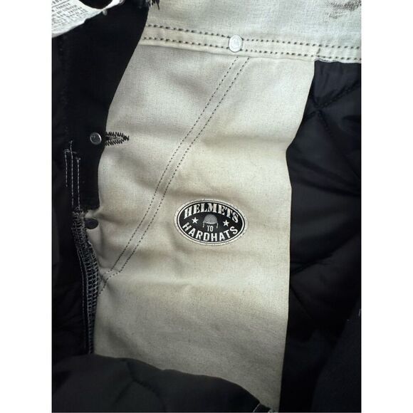 Carhartt Men Quilted Leg Lined Warm Bib Overalls Black Biberalls 40 x 29 - Picture 12 of 15